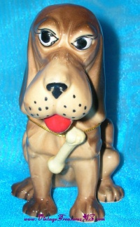 Image for Bloodhound Dog Figurine Wearing a Bone Around His Neck Vintage ca 1960s-1970s Made in Japan or England <b><span style='color:red'> *****PRIORITY MAIL SHIPPING INCLUDED – DOMESTIC ORDERS ONLY!***** </span></b><span style='color:purple'>