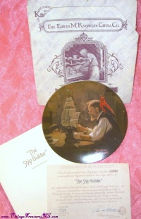 Image for Norman Rockwell Plate “The Ship Builder” Vintage 1980 Numbered Limited Edition Bradford Exchange Mint-in-Box <b><span style='color:red'> *****PRIORITY MAIL SHIPPING INCLUDED – DOMESTIC ORDERS ONLY!***** </span></b><span style='color:purple'>