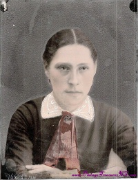 Image for Tintype Antique Color Ancestor Portrait Lovely Young Prim & Proper Woman Full-Plate 6 ½-inches x 8 1/2-inches <b><span style='color:red'>USPS PRIORITY MAIL SHIPPING INCLUDED – DOMESTIC ORDERS ONLY!</span></b><span style='color:purple'>