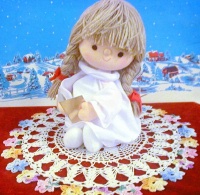 Image for Lullabye & Good Night (Brahm’s Lullaby) Vintage Sankyo Japan Musical Motion Cloth Christmas Angel Bedtime Doll <b><span style='color:red'> *****PRIORITY MAIL SHIPPING INCLUDED – DOMESTIC ORDERS ONLY!***** </span></b><span style='color:purple'>