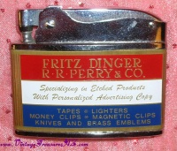 Image for Fritz Dinger/R R Perry & Co Barlow B53 Automatic Lighter Japan Vintage ca 1947-1970s Promotional Advertising Premium Giveaway <b><span style='color:red'> *****FIRST CLASS SHIPPING INCLUDED – DOMESTIC ORDERS ONLY!***** </span></b><span style='color:purple'>