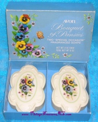 Avon Bouquet of Pansies Vintage 1976 Fragranced Soaps Gift Set Mint-in-Box <b><span style='color:red'> *****FIRST CLASS SHIPPING INCLUDED – DOMESTIC ORDERS ONLY!***** </span></b><span style='color:purple'> Image for Avon Bouquet of Pansies Vintage 1976 Fragranced Soaps Gift Set Mint-in-Box <b><span style='color:red'> *****FIRST CLASS SHIPPING INCLUDED – DOMESTIC ORDERS ONLY!***** </span></b><span style='color:purple'>