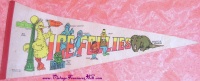 Image for Sesame Street Muppets “Ice Follies” Vintage 1974 Souvenir Pennant <b><span style='color:red'> *****PRIORITY MAIL SHIPPING INCLUDED – DOMESTIC ORDERS ONLY!***** </span></b><span style='color:purple'>