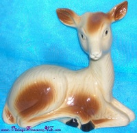 Image for Brazil Lusterware Deer Metallic Ceramic Pottery Figurine/Statue Vintage ca 1960s-1980s <b><span style='color:red'> *****PRIORITY MAIL SHIPPING INCLUDED – DOMESTIC ORDERS ONLY!***** </span></b><span style='color:purple'>