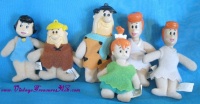 Image for Flintstones Characters Felt Ornament Toys Set of 6 (Fred, 2 Wilma’s, Pebbles, Barney & Betty) Vintage ca 1989 <b><span style='color:red'> *****FIRST CLASS SHIPPING INCLUDED – DOMESTIC ORDERS ONLY!***** </span></b><span style='color:purple'>