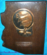 Image for EAA (Experimental Aircraft Association) Vintage 1974 “Arizona EAA Fly-In 74 Best Static Display” Private Aviation Award Plaque <b><span style='color:red'> *****PARCEL POST SHIPPING INCLUDED – DOMESTIC ORDERS ONLY!***** </span></b><span style='color:purple'>