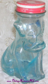 Image for Dog-shaped Bottle House of Lowell Glycerine & Rosewater Bath Bubbles Vintage ca 1950s-1960s <b><span style='color:red'> *****PRIORITY MAIL SHIPPING INCLUDED – DOMESTIC ORDERS ONLY!***** </span></b><span style='color:purple'>