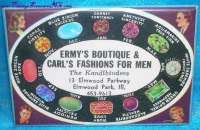 Image for Ermy’s Boutique & Carl’s Fashions for Men The Kandlbinders Vintage ca 1920s-1930s Art Deco-era Birthstones/Gemstones Motif Retail Store Promotional Advertising Premium Giveaway Mirror <b><span style='color:red'> *****FIRST CLASS SHIPPING INCLUDED – DOMESTIC ORDERS ONLY!***** </span></b><span style='color:purple'>
