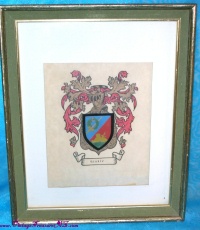 Image for Hinkle Family Crest/Coat-of-Arms Vintage ca 1940s-1970s Framed Ancestry Print Picture <b><span style='color:red'> *****PARCEL POST SHIPPING INCLUDED – DOMESTIC ORDERS ONLY!***** </span></b><span style='color:purple'>