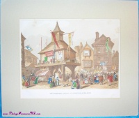 Image for Shakespeare Etching Print Antique Hand-Colored Entitled “The Shakespere Jubilee at Stratford-Upon-Avon” <b><span style='color:red'> *****FIRST CLASS SHIPPING INCLUDED – DOMESTIC ORDERS ONLY!***** </span></b><span style='color:purple'>
