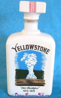 Image for Yellowstone National Park “Old Faithful” Centennial Commemorative 1872-1972 Vintage Decanter Bottle <b><span style='color:red'> *****PARCEL POST SHIPPING INCLUDED – DOMESTIC ORDERS ONLY!***** </span></b><span style='color:purple'>