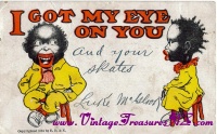Image for Black Americana “I Got My Eye On You” Antique 1904 Romantic Valentine Postcard Postmarked Chicago, Illinois <b><span style='color:red'> *****FIRST CLASS SHIPPING INCLUDED – DOMESTIC ORDERS ONLY!***** </span></b><span style='color:purple'>